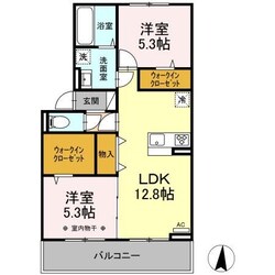 D-room　GRACIA　B棟の物件間取画像